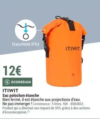 Decathlon ITIWIT sac polochon étanche offre