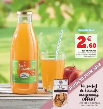 Super U Jus de pommes offre