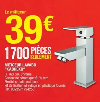 Brico Dépôt Mitigeur lavabo "kadreko" offre