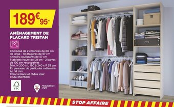 Bricomarché Aménagement de placard tristan offre