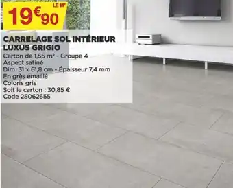 Bricomarché Carrelage sol intérieur luxus grigio offre