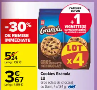 Carrefour Cookies Granola offre