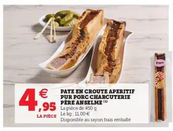U Express Pâté en Croute Aperitif pur Porc Charcuterie offre