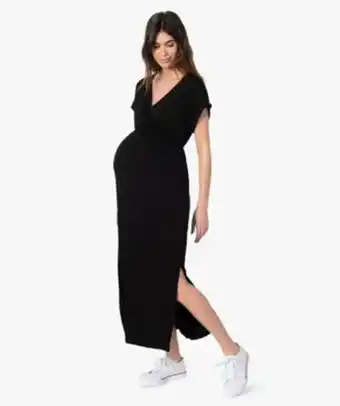 Robe de grossesse longue à manches courtes vue1 - gemo (mater) - gemo