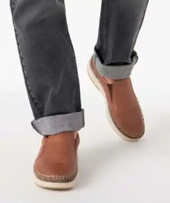 Gémo Mocassins homme unis dessus et intérieur cuir - tanéo vue1 - taneo - gemo offre