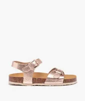 Gémo Sandales fille à semelle liège et brides à boucle vue1 - gemo (enfant) - gemo offre