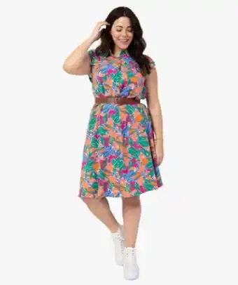Gémo Robe femme grande taille imprimée boutonnée sur l’avant vue1 - gemo (g taille) - gemo offre