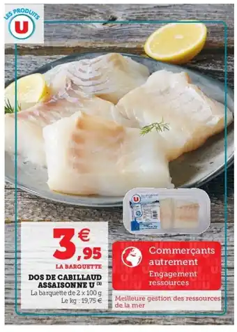 U Express Dos de Cabillaud Assaisonne U offre