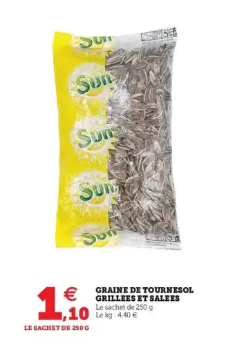 U Express Graine de Tournesol Grillées et salées offre