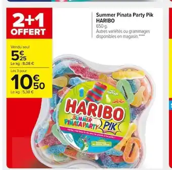 Carrefour Market Haribo Summer Pinata Party Pik offre