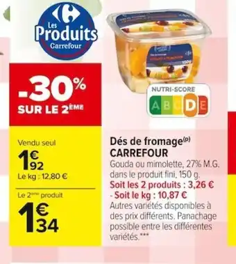 Carrefour Market Carrefour Dés de Fromage offre
