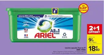 Carrefour Market Ariel Pods Lessive Capsules Tout En 1 offre