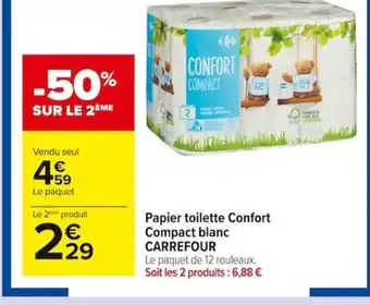 Carrefour Market Carrefour Papier Toilette Confort Compact Blanc offre