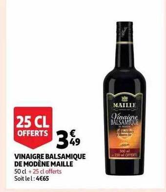 Auchan Vinaigre Balsamique De Modène Maille offre
