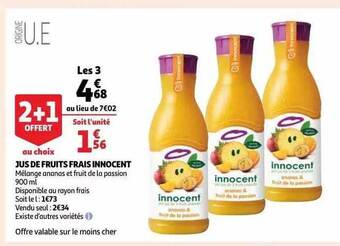 Auchan Jus De Fruits Frais Innocent offre