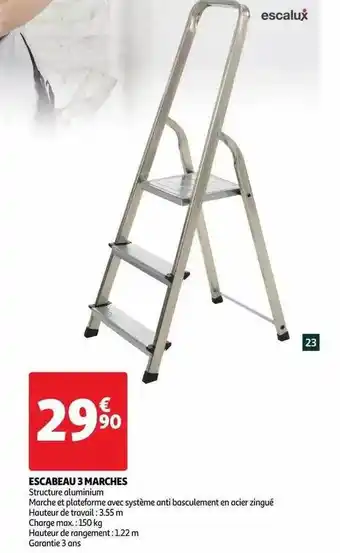 Auchan Escabeau 3 Marches offre