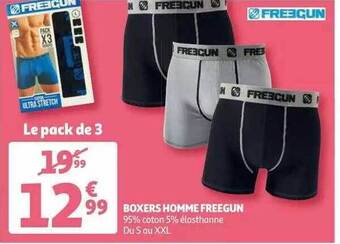 Auchan Boxers Homme Freegun offre