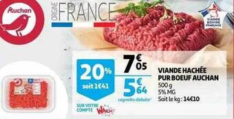 Auchan Viande Hachée Pur Boeuf Auchan offre