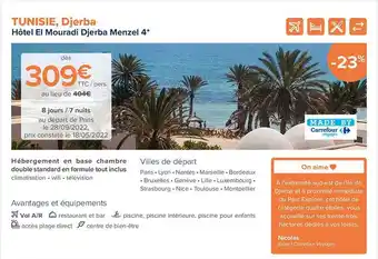 Carrefour Voyages Hôtel El Mouradi Djerba Menzel 4* offre