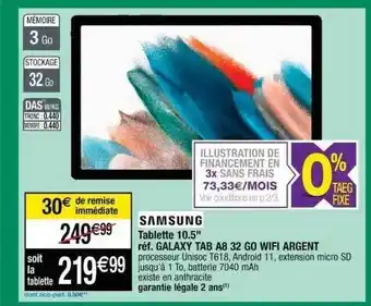 Cora x Carrefour Tablette 10.5 offre
