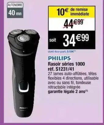 Cora x Carrefour Rasoir Séries 1000 Philips offre