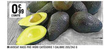Casino Shop Avocat Hass Pré-mûri Catégorie 1 Calibre 203-243 G offre