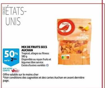 Auchan Mix De Fruits Secs Auchan offre