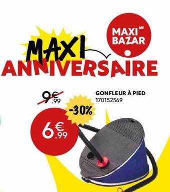 Maxi Bazar Gonfleur à Pied offre