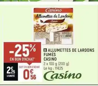 Spar Allumettes De Lardons Fumés Casino offre