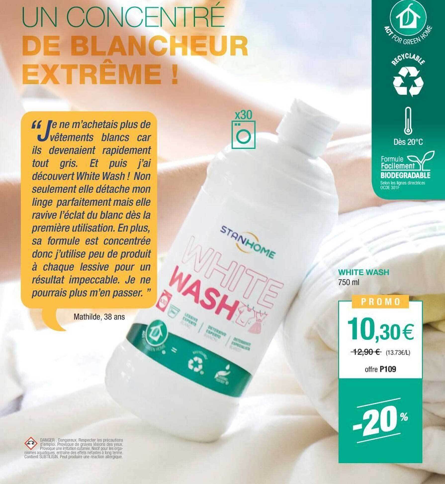 Promo White Wash chez Stanhome