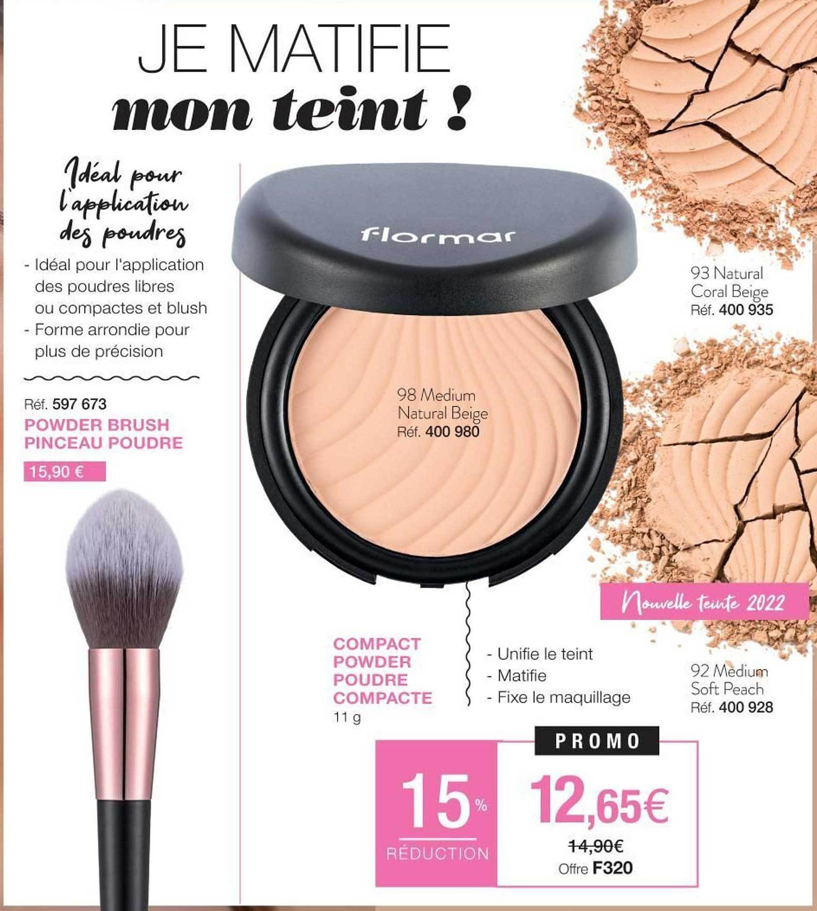 Promo Powder Brush Pinceau Poudere Compact Powder Poudre Compacte chez