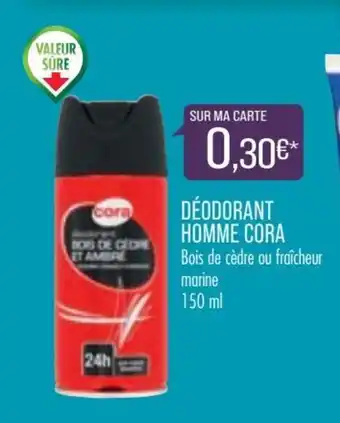 Match CORA déodorant homme offre