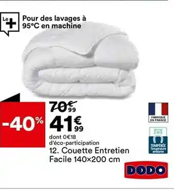 BUT Couette Entretien Facile Dodo offre