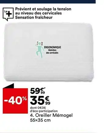 BUT Oreiller Mémogel offre