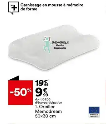 BUT Oreiller Memodream offre