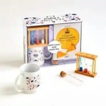 Tea time Ă oxford - avec 1 trio de sabliers, 1 tube infuseur en verre et 1 mug