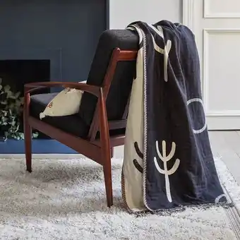Plaid sierra ivoire noir et terracotta