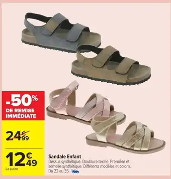 Carrefour Sandale Enfant offre