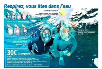 Decathlon Subea Masque De Surface Easybreath 540 Freetalk Adulte offre