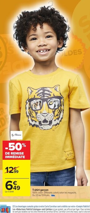 Carrefour T-Shirt Garçon offre