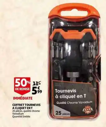 Coffret Tournevis Ă Cliquet En T