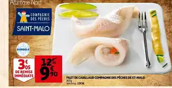 Auchan Direct Filet De Cabillaud Compagnie Des Pêches De St-malo offre