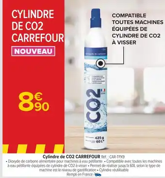 Carrefour cylindre de co2