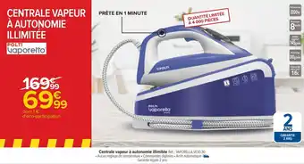 Carrefour Polti centrale vapeur à autonomie illimitée offre