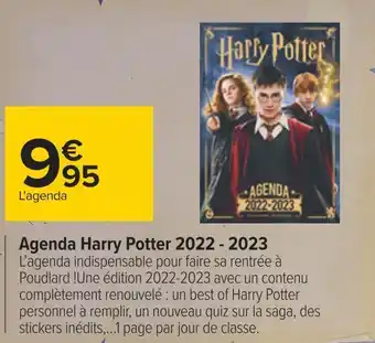 Carrefour Agenda harry potter 2022 - 2023 offre