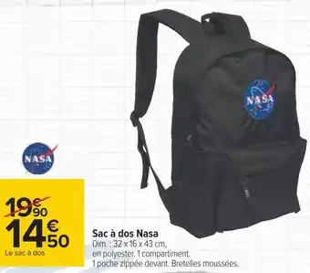 Carrefour Sac à dos nasa offre
