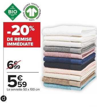 Carrefour Linge de toilette offre