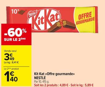 Carrefour Market Nestlé kit kat offre gourmande offre