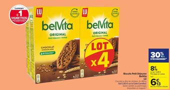 Carrefour Market Lu biscuits petit déjeuner belvita offre