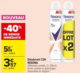 Carrefour Market Rexona déodorant 72h offre